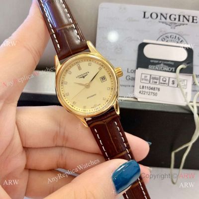 New Replica Longines Master Automatic Gold Dial Watch Women Size